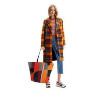 Desigual Women's Woman Woven Overcoat, Orange, XL