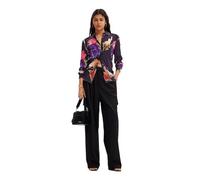 Desigual Nagoya Shirt Black with Arty Floral Print 24WWCW15