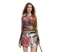 Desigual Women's Woman Woven Skirt Short, Material finishes, XL