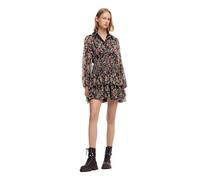 Desigual Women's Women's Woven Long Sleeve Dress, Black, X-Small
