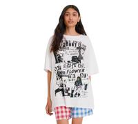 Desigual x Johnson Hardy Printed White T-Shirt Plus Size M