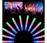 Desing Wish Set of 12 LED Light Sticks 34 cm Christmas Multicoloured Glow Sticks Foam Flashing Sticks Glow Sticks Glow Sticks 3 Modes for Birthday Wedding Party Supplies Accessory Decoration