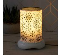 Desire Aroma Christmas Snowflakes Wax Melt Burner Lamp, White, Medium