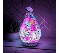 Desire Aroma Humidifier Lamp - Mosaic (LP45503) Color-Changing Glass Diffuser, 100ml Tank, 230V UK Plug