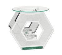 Desire Aroma Wax Melt & Oil Warmer Silver Glitter Hexagon Shape