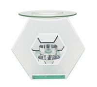 Desire Aroma Wax Melt & Oil Warmer White Glitter Hexagon Shape