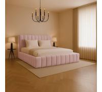Desire Deco Kingston Modern Upholstered Bed Frame - Double, King, Super King in Pink Desire Deco Pink King