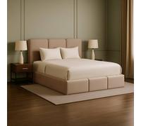 Desire Deco Plush Velvet Upholstered Dartford Bed Frame Double, King, Super King in Light Beige | Size: Double Desire Deco Light Beige Double