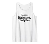 Desire. Dedication. Discipline Gym Exercise Sports Fitness Tank Top