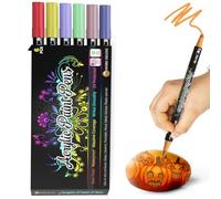 Desire Deluxe Acrylic Paint Pens for Rock Painting, Stone, Ceramic, Glass, Wood, Canvas - Set of 6 Non Toxic Water Based Markers - Great Artists Painting Supplies