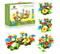 Desire Deluxe Girls Toys for 3 Year Old Kids Flower Build A Garden Toy Building Blocks Set for Baby, Children - Indoor & Outdoor Floral Arrangement for Kids 54pc
