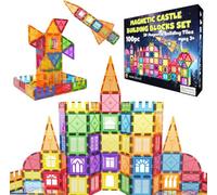 Desire Deluxe Magnetic Blocks Building Tiles Montessori Toy Preschool Construction Set Magnets For Kids Learning Toddler Toys For Boys Girls 100
