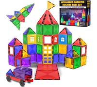 Desire Deluxe Magnetic Building Blocks Tiles STEM Toy Set 57PC - Kids Learning Educational Construction Toys for Boys Girls Present Age 3 4 5 6 7 Year Old - Gift