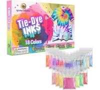 Desire Deluxe Tie Dye Ink - Set of 5/9/18 Paint Colours Ink for Dyeing Fabric, Clothes - Creative Art Craft Tie-Dye Games Activity for Adults & Kids (18 Colours Set)