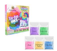 Desire Deluxe Tie Dye Ink - Set of 5/9/18 Paint Colours Ink for Dyeing Fabric, Clothes - Creative Art Craft Tie-Dye Games Activity for Adults & Kids (5 Colours Set)