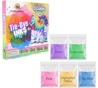 Desire Deluxe Tie Dye Ink - Set of 5/9/18 Paint Colours Ink for Dyeing Fabric, Clothes - Creative Art Craft Tie-Dye Games Activity for Adults & Kids (5 Colours Set)