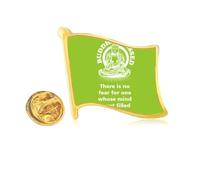 Desire Fear Influence Overflow Golden Metal Flag Lapel Pin Badge
