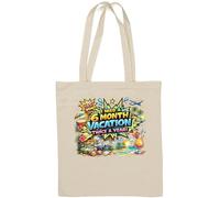 Desire for Extended Vacation Time Natural Cotton Tote Bag White