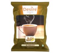 Desire Instant Premix Ginger Tea | Ready to Drink Adrak Karak Chai, Just Add Hot Water | Permium Instant Tea Mix Powder | Ideal for Manual & Vending Machine 500 grams (Pack of 1)