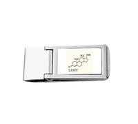 Desire Love Molecular Structure Slim Money Clip Stainless Holder Pocket Wallet
