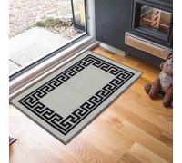 Desire Rugs Anti-Slip Greek Key Design Doormat - Machine Washable for Easy Care in Grey | Size: 80 cm x 300 cm Desire Rugs Grey 80 cm x 300 cm