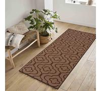 Desire Rugs Havana Beige Quatrefoil Anti Slip Door Mat 220 x 160cm - Size: 160 x 220cm - Gold - Wilko
