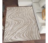 Desire Rugs Hamilton Modern Metallic Sheen Area Rug - Marble Inspired Design in Taupe | Size: 160 cm x 230 cm Desire Rugs Taupe 160 cm x 230 cm