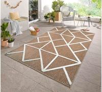 Desire Rugs Harper Prism Pattern Water Resistant Indoor Area Rugs Cream 60x220 cm | Size: 120 cm x 170 cm Desire Rugs Cream 120 cm x 170 cm