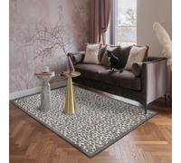 Desire Rugs Mayfair Living Room Area Rug Metallic Sheen Modern Leopard Design in Black | Size: 120 cm x 170 cm Desire Rugs Black 120 cm x 170 cm