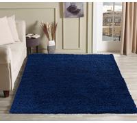 Desire Rugs Modern Plain Soft Shaggy Rug For Living Rooms - Stylish Area Rugs Navy 200x290cm, Blue