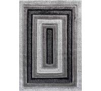 Serdim Rugs California Bordered Shaggy Rug 60 X 220cm Grey, Grey