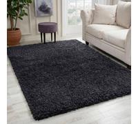 Desire Rugs Modern Elegant Soft Shaggy Rug for Living Rooms - Stylish Area Rugs in Charcoal | Size: 80 cm x 150 cm Desire Rugs Charcoal 80 cm x 150 cm