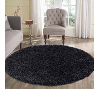 Desire Rugs Modern Elegant Soft Shaggy Rug for Living Rooms - Stylish Area Rugs in Charcoal | Size: 120 cm diameter Desire Rugs Charcoal 120 cm diameter