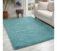 Desire Rugs Oxford Duck Egg Plain Shaggy Rug 120 x 170cm - Duckegg - Wilko