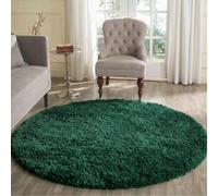 Desire Rugs Oxford Emerald Plain Round Shaggy Rug 120 x 120cm - Wilko