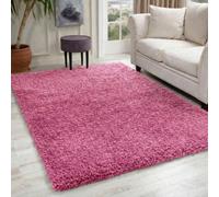 Desire Rugs Modern Plain Soft Shaggy Rug For Living Rooms - Stylish Area Rugs Pink 080x150cm, Pink