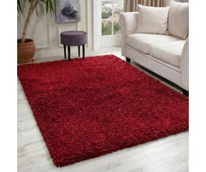 Desire Rugs Plain Living Room Shaggy Area Rugs Red 60X110 Cm