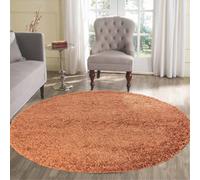 Desire Rugs Modern Elegant Soft Shaggy Rug for Living Rooms - Stylish Area Rugs in Terracotta | Size: 120 cm diameter Desire Rugs Terracotta 120 cm diameter