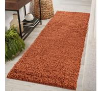 Desire Rugs Modern Elegant Soft Shaggy Rug for Living Rooms - Stylish Area Rugs in Terracotta | Size: 60 cm x 220 cm Desire Rugs Terracotta 60 cm x 220 cm