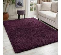 Desire Rugs Plain Living Room Shaggy Area Rugs Violet 160X230 Cm