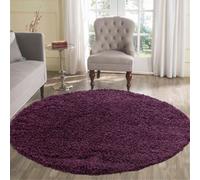 Desire Rugs Modern Elegant Soft Shaggy Rug for Living Rooms - Stylish Area Rugs in Violet | Size: 120 cm diameter Desire Rugs Violet 120 cm diameter