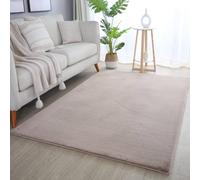 Desire Rugs Plushtale Washable Low Pile Living Room Area Rug - Fluffy Super Soft in Beige | Size: 160 cm x 220 cm Desire Rugs Beige 160 cm x 220 cm