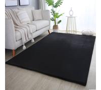 Desire Rugs Plushtale Washable Low Pile Living Room Area Rug - Fluffy Super Soft in Black | Size: 200 cm x 280 cm Desire Rugs Black 200 cm x 280 cm
