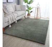 Desire Rugs Plushtale Washable Low Pile Living Room Area Rug - Fluffy Super Soft in Green | Size: 60 cm x 200 cm Desire Rugs Green 60 cm x 200 cm