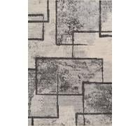 Rhodes Modern Living Room Contemporary Area Rug Easy Simple Geometric Patterned Rugs Enigma Design - Grey 160 X 230 Cm
