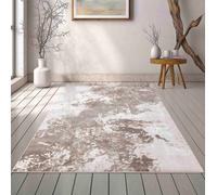 Serenity Modern Abstract Area Rug - Sprayed-Inspired Design for Living Room, Bedroom, or Hallway Desire Rugs Stone 60cm x 220cm