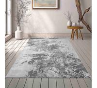 Desire Rugs Serenity Modern Abstract Area Rug - Sprayed-Inspired Design for Living Room, Bedroom, or Hallway in Grey | Size: 160 cm x 230 cm Desire Rugs Grey 160 cm x 230 cm