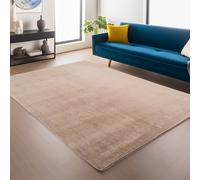 Desire Rugs Snuggly Washable Low Pile Living Room Area Rug Anti-Slip Felt Backing in Beige | Size: 160 cm x 220 cm Desire Rugs Beige 160 cm x 220 cm