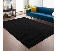 Desire Rugs Snuggly Washable Low Pile Living Room Area Rug Anti-Slip Felt Backing in Black | Size: 200 cm x 280 cm Desire Rugs Black 200 cm x 280 cm
