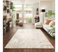 Solarius Modern Living Room Rug - Abstract Area Rugs Beige Beige 120x170 cm